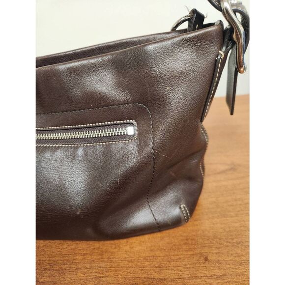 Vintage COACH Legacy East West Duffle Mahogany leather shoulder bag purse 1417 - Picture 5 of 14